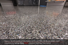 LEVA SIC PROJECT PHOTOS (1200 x 800 px) - BLACK MARBLE FULL FLAKE [WITH GLITTER] ON BLACK BASE COAT