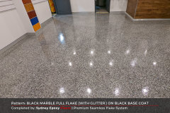 LEVA SIC PROJECT PHOTOS (1200 x 800 px) - BLACK MARBLE FULL FLAKE [WITH GLITTER] ON BLACK BASE COAT