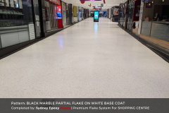 LEVA SIC PROJECT PHOTOS (1200 x 800 px) - BLACK MARBLE PARTIAL FLAKE ON WHITE BASE COAT