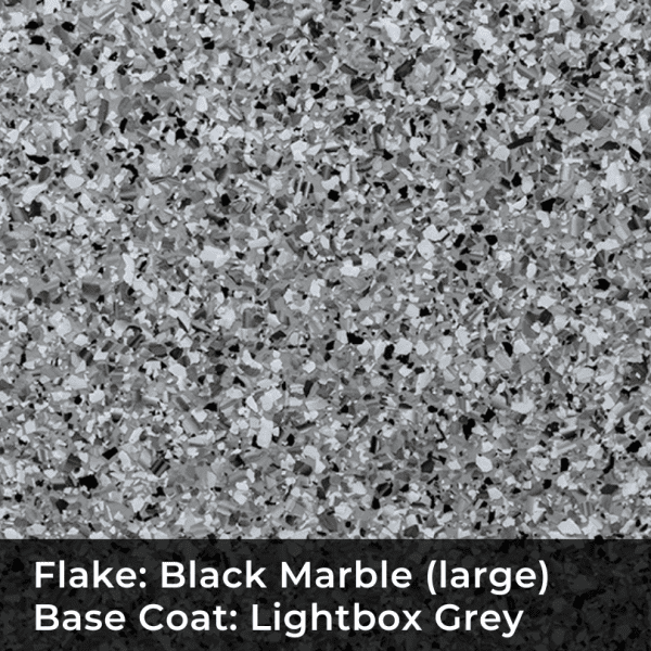 Black Marble on Grey Flakes