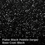 Black Pebble on Black Flakes