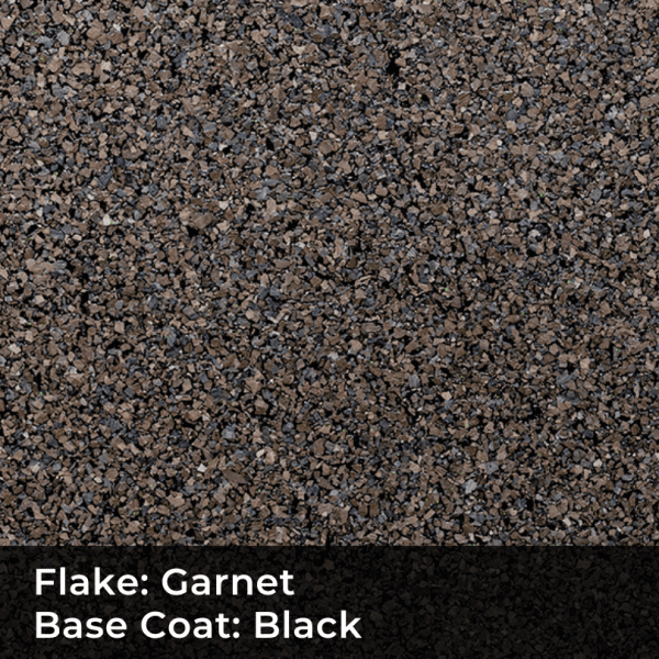 Garnet on Black Flakes