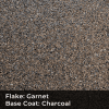 Garnet on Charcoal Epoxy Flakes