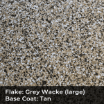 Grey Wacke on Tan Flake Epoxy