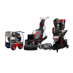 XINGYI 680RC Remote controlled Concrete Floor Grinder /Polisher and Dust Extractor + 32KVA generator for hire