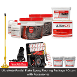 Bundle of Epoxy, Pigments, Spike Shoes, Rollers & More For Epoxy Flake Flooring