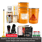 single colour epoxy package with spike shoes and other accessories included