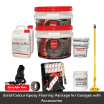 Solid Colour Epoxy Flooring Package for Garages with accessories