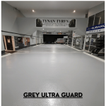 UltraGuard 95 Polyaspartic Coating applied in showrooms - Grey colour