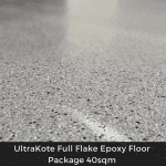 Full Flake Epoxy Flooring Garage Package, 40sqm for garages, warehouses and showrooms