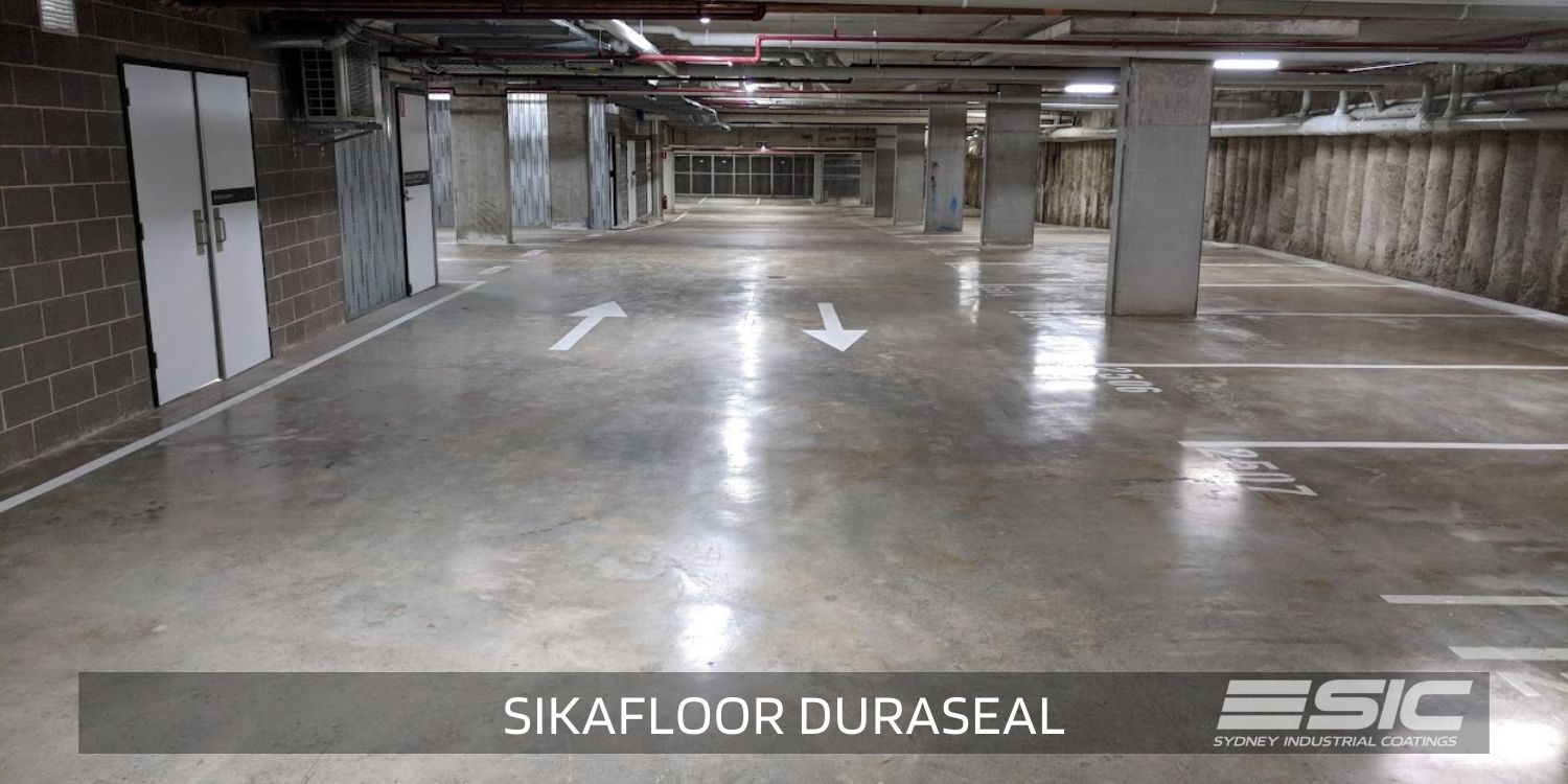 Concrete Sealer applied to Carpark Floor 